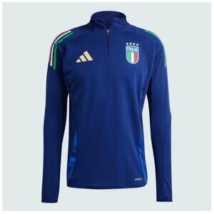 Adidas Italy Italia FIGC Training 1/4 Zip Pullover Shirt Jersey Soccer Men's L